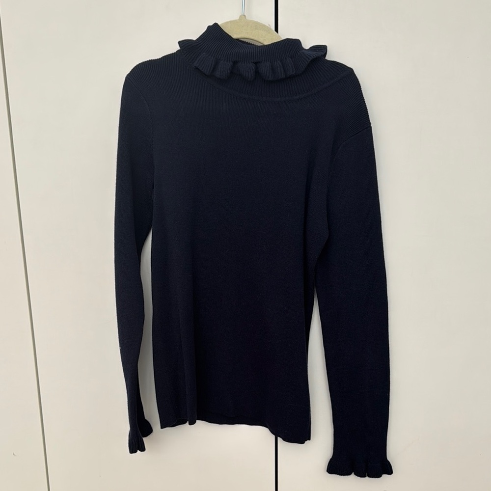 Jacadi Navy Blue Ribbed Sweater